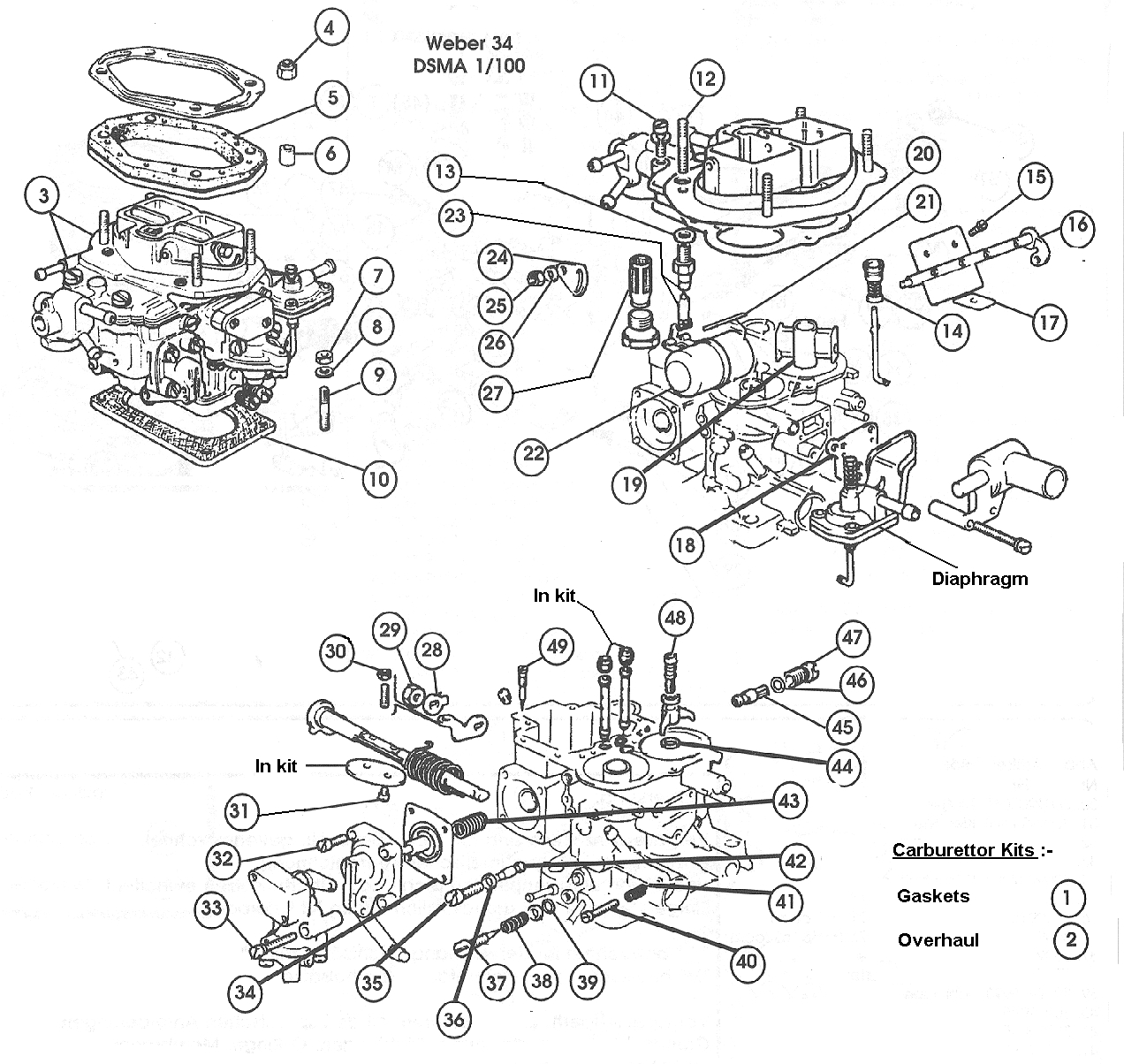 Carburettor – 1974 (USA)  1756cc.